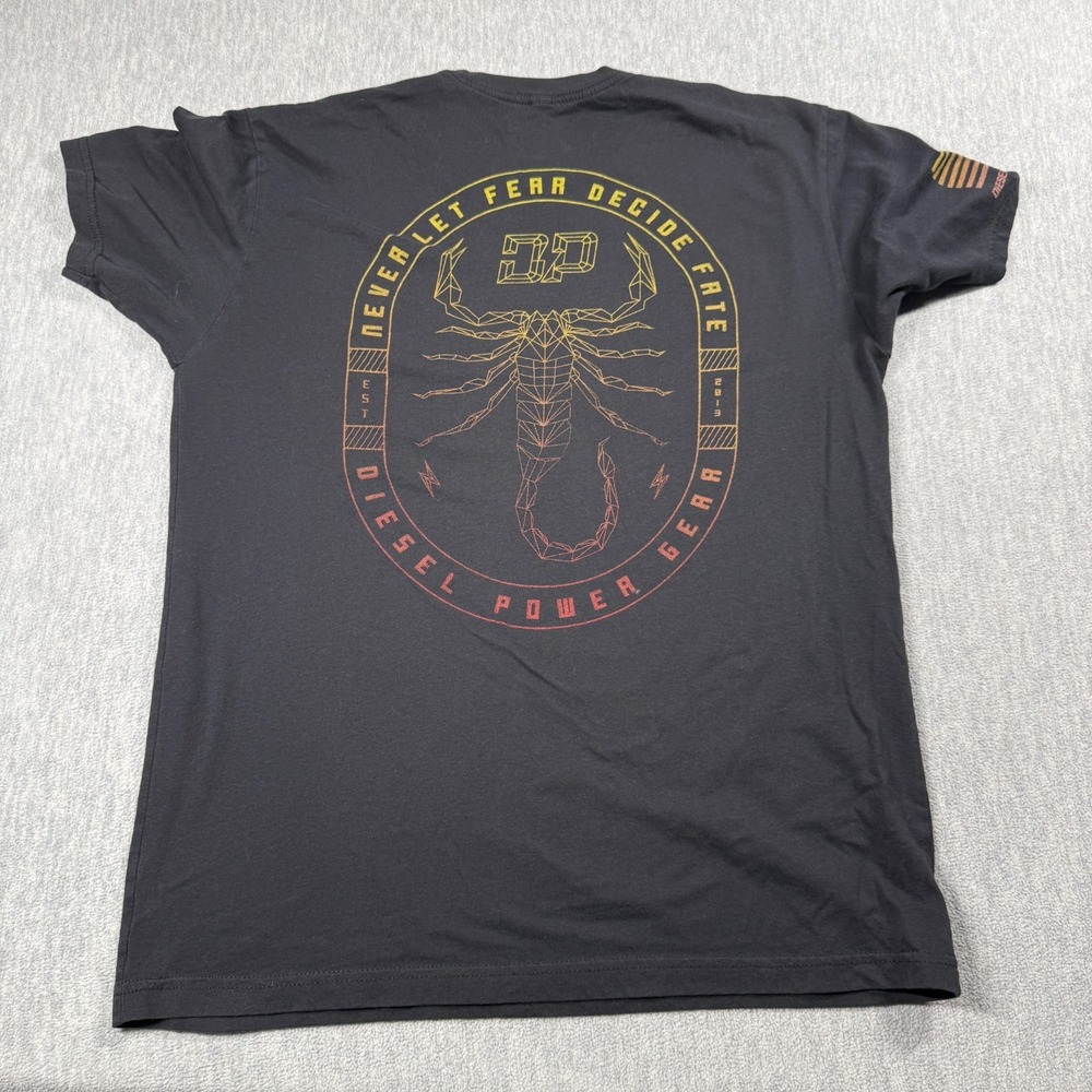 Diesel Power Gear Shirt Mens L Black DPG American Flag Graphic Short Sleeve Tee